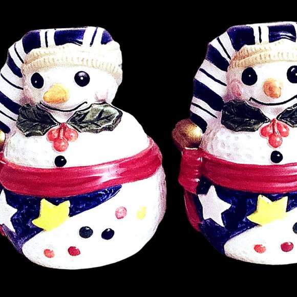 Vintage. Snowman Candlestick Holders Epoch Collection by Noritake, Taper Candle - Picture 13 of 13